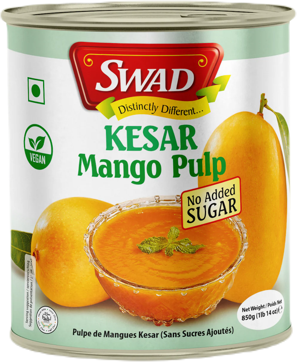 SWAD No Added Sugar Kesar Mango Pulp - 850 Grams